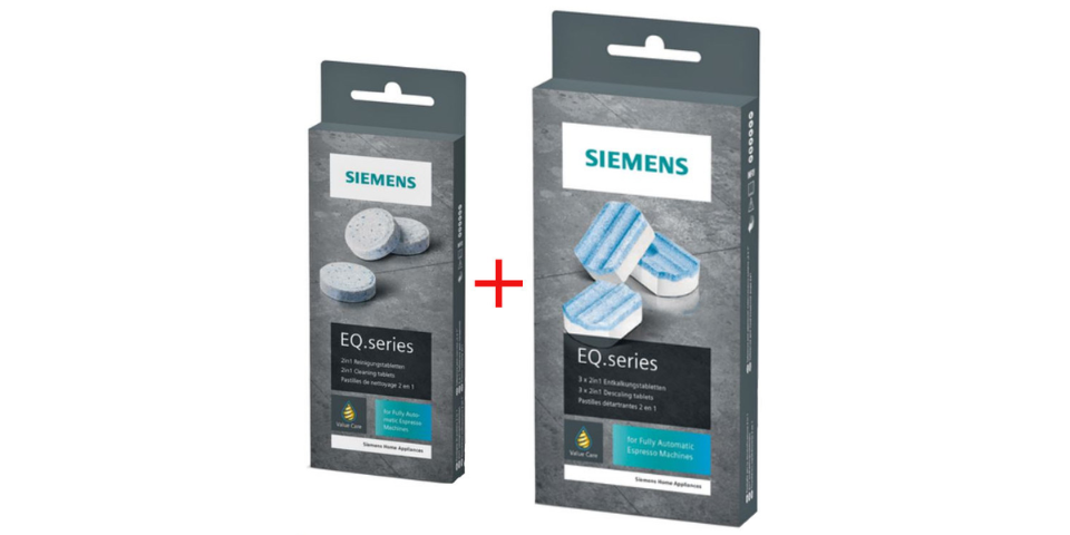 Siemens TZ80001: 10 Reinigungstabletten + 3 Entkalkungstabletten für Kaffeevollautomaten der EQ-Serie