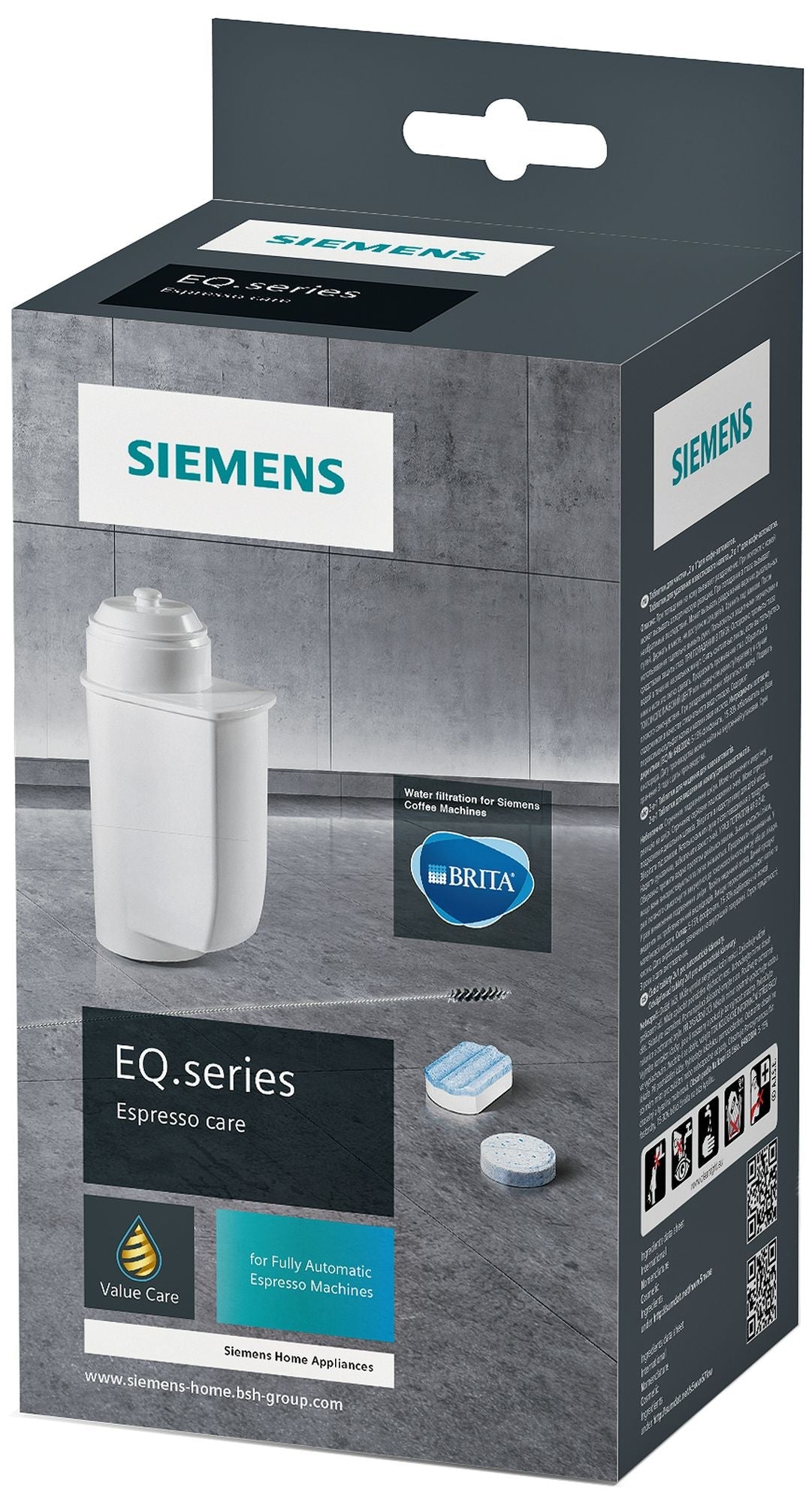 SIEMENS TZ80004 Pflegeset: Reiniger & Entkalker für Kaffeevollautomaten mit Brita Intenza Filter