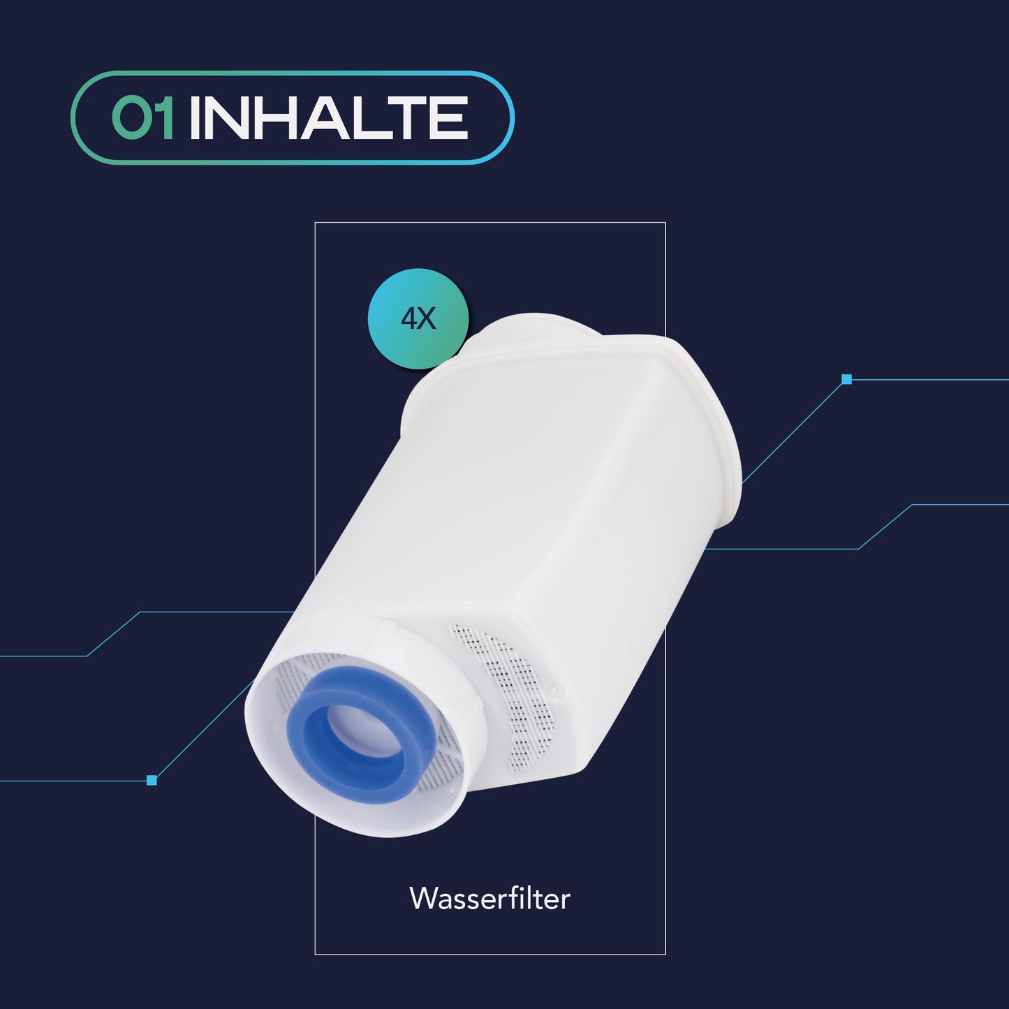 MEISTERZWECK4U Wasserfilter kompatibel mit Siemens EQ, Bosch Supresso, Neff & Gaggenau - Brita Intenza kompatibel | Kalkschutz & Geschmacksoptimierung für Kaffeevollautomaten