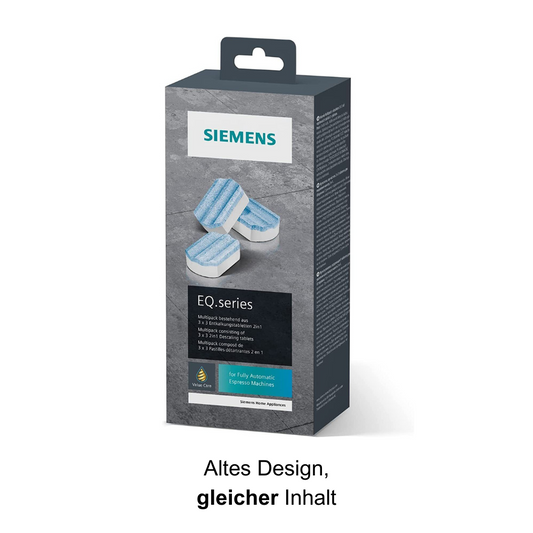 Siemens Entkalkungstabletten TZ80032A - 9 Stück für EQ Kaffeevollautomaten | Schutz & Aroma