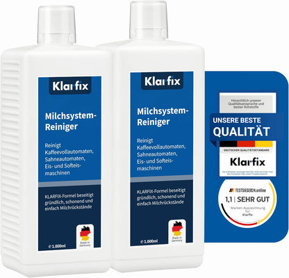 Milchsystem-Reiniger | Entfernt Milchfett, Milcheiweiß & Milchrückstände | Für Kaffeevollautomaten, Milchaufschäumer & Eismaschinen | Für alle Marken (2x 1.000ml)