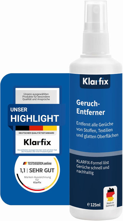 Geruch-Entferner | Neutralisiert hartnäckige Gerüche mit 2-Phasen-Wirkung für Haushalt, Auto, Textilien, Haustiere | Hundeurin/Katzenurin Entferner | Porentiefe Reinigung (1x 125ml)