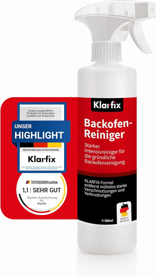 Backofenreiniger | Intensivreiniger gegen Fett, Eiweiß & Verkrustungen | Für Backöfen, Herdplatten, Dunstabzugshauben & Grills | Schonend zu Edelstahl & Emaille | Made in Germany (1x 500ml)