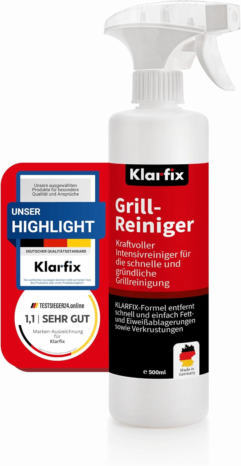 Grillreiniger | Spezialreiniger zur Grill-Reinigung nach dem Grillen | Profi-Reiniger für Gas-, Holzkohle- und Elektrogrill | Grillrost Reiniger (1x 500ml)
