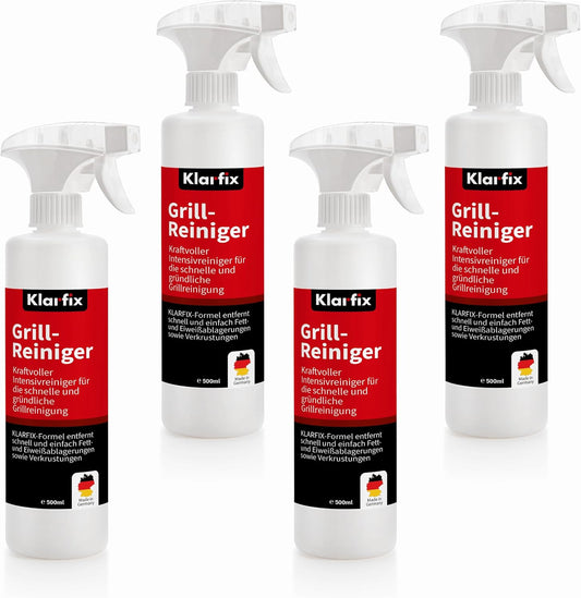 Grillreiniger | Spezialreiniger zur Grill-Reinigung nach dem Grillen | Profi-Reiniger für Gas-, Holzkohle- und Elektrogrill | Grillrost Reiniger (4x 500ml)