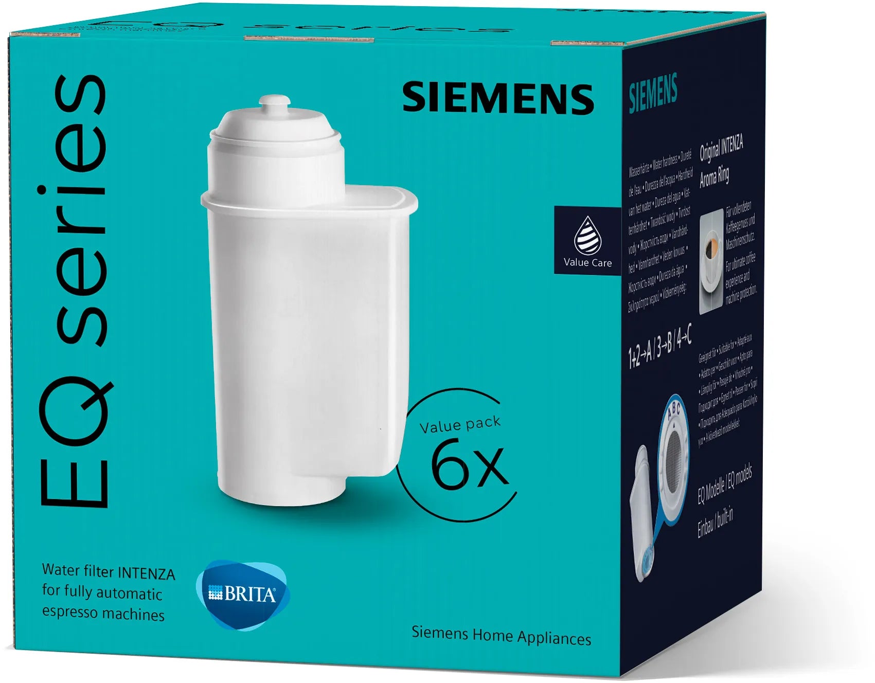 6 x BRITA INTENZA Wasserfilter TZ70063A für Siemens Kaffeevollautomaten