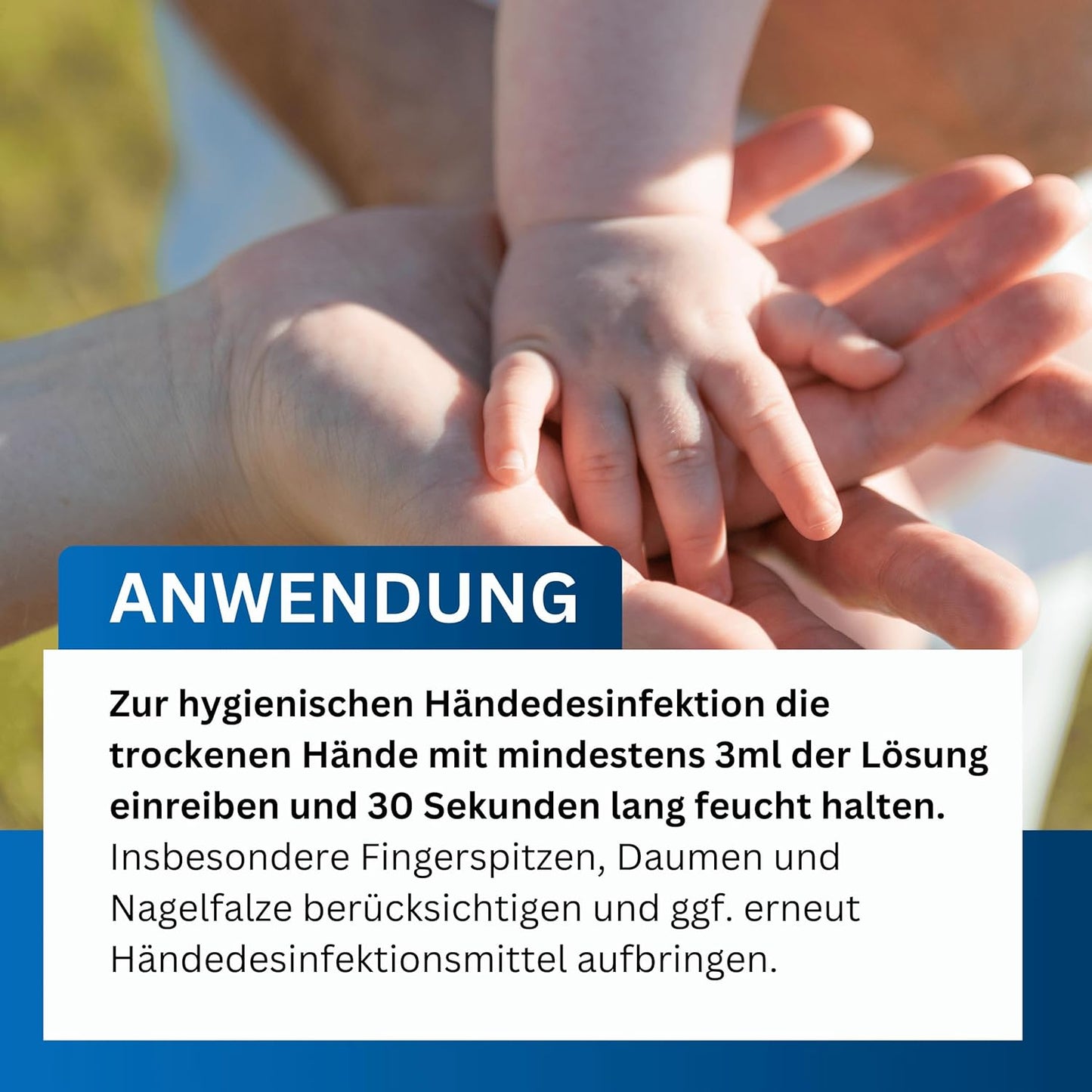Hände- & Flächendesinfektionsmittel nach WHO-Rezeptur für Hand, Haut und Flächen I Ideal für unterwegs | Wirksam gegen Bakterien, Pilze & Viren | Hygienisch & hautfreundlich✅ Desinfektion nach WHO-Rezeptur