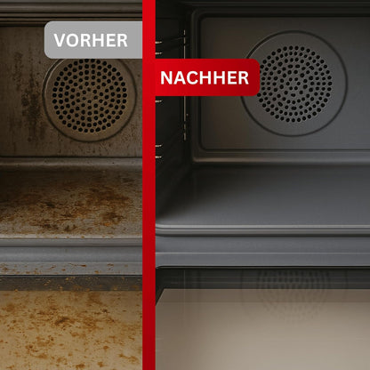 Backofenreiniger | Intensivreiniger gegen Fett, Eiweiß & Verkrustungen | Für Backöfen, Herdplatten, Dunstabzugshauben & Grills | Schonend zu Edelstahl & Emaille | Made in Germany (4x 500ml)