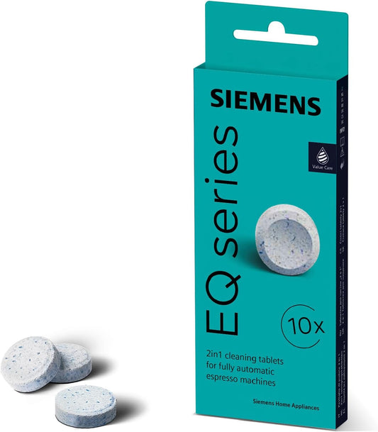 SIEMENS TZ80001A 10 Stück Reinigungstabletten für alle Kaffeevollautomaten der EQ. Series