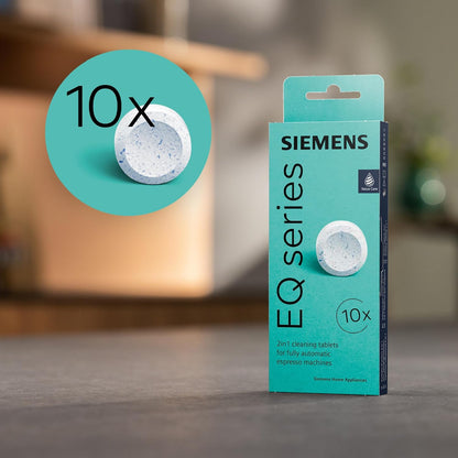 SIEMENS TZ80001A 10 Stück Reinigungstabletten für alle Kaffeevollautomaten der EQ. Series