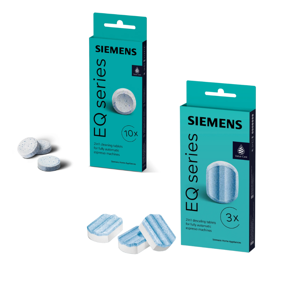 Siemens TZ80001: 10 Reinigungstabletten + 3 Entkalkungstabletten für Kaffeevollautomaten der EQ-Serie