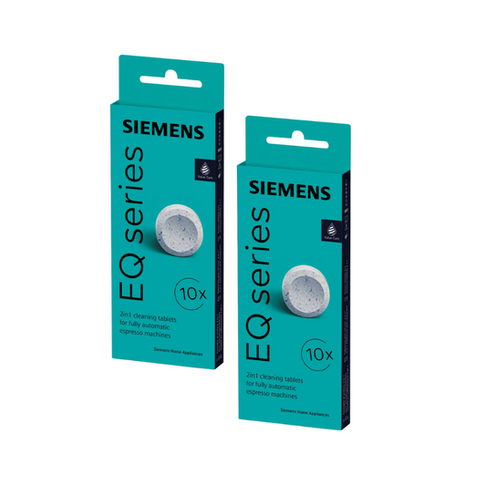SIEMENS TZ80001N: 20 Reinigungstabletten für Kaffeevollautomaten der EQ-Serie – Volles Aroma, Langes Geräteleben