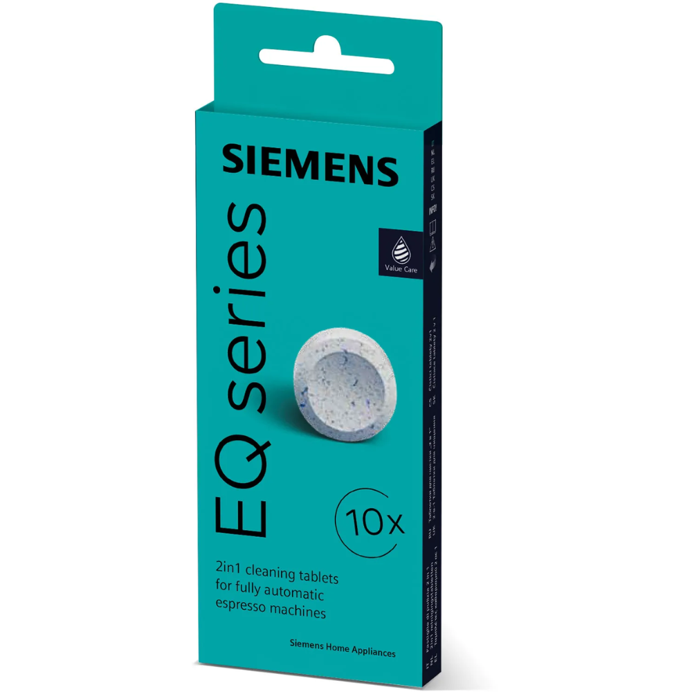 SIEMENS TZ80001 10 Stück Reinigungstabletten für alle Kaffeevollautomaten der EQ. Series