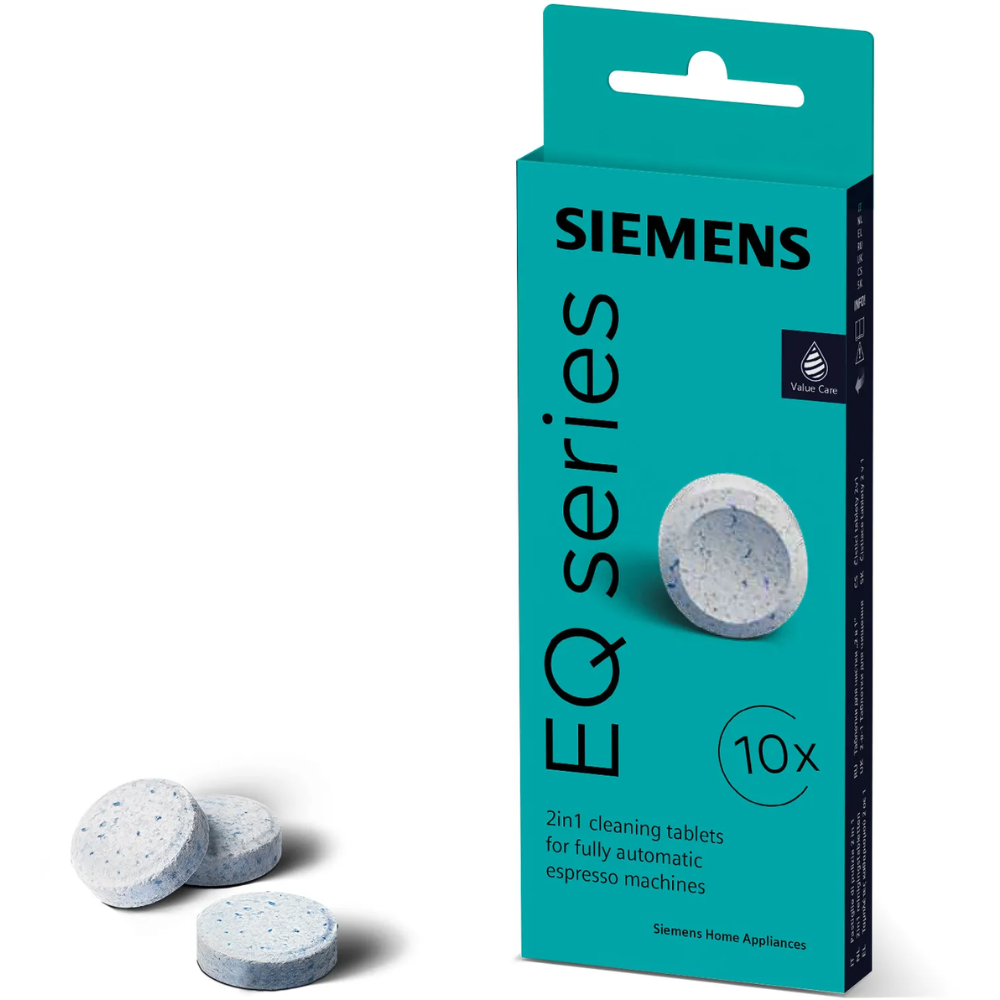 SIEMENS TZ80001 10 Stück Reinigungstabletten für alle Kaffeevollautomaten der EQ. Series