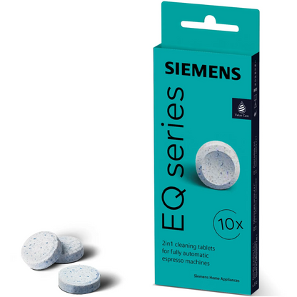 SIEMENS TZ80001 10 Stück Reinigungstabletten für alle Kaffeevollautomaten der EQ. Series
