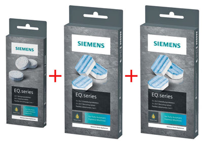 SIEMENS TZ80001 10 Reinigungstabletten + 6 Entkalkungstabletten TZ80002 für EQ