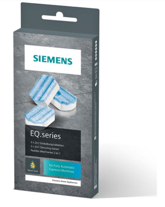 SIEMENS TZ80002 3 Stück Entkalkungstabletten für alle EQ + surpresso  Kaffeevollautomaten