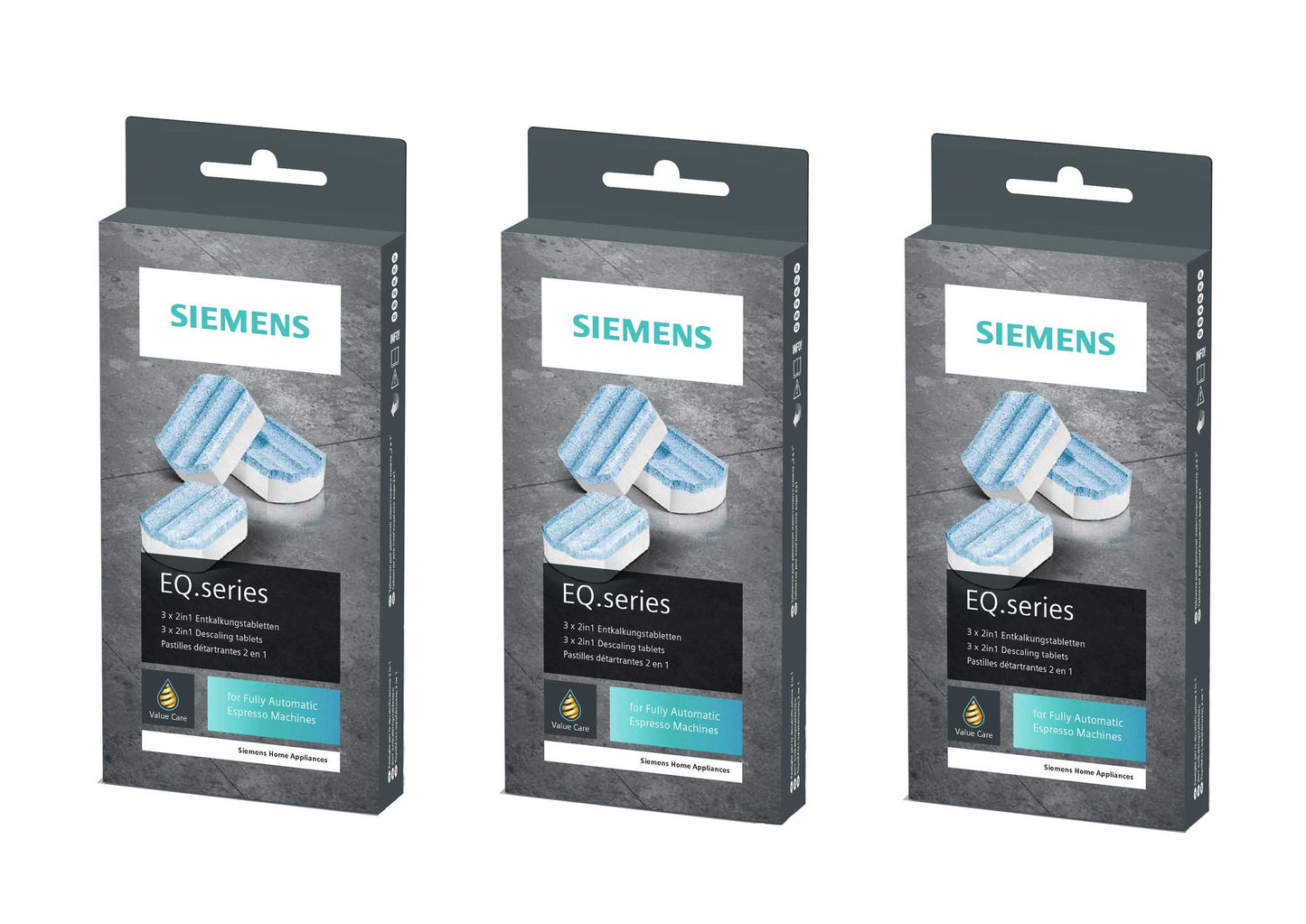 SIEMENS TZ80002: 9 Entkalkungstabletten für Kaffeevollautomaten | EQ & surpresso | Schutz & Langlebigkeit