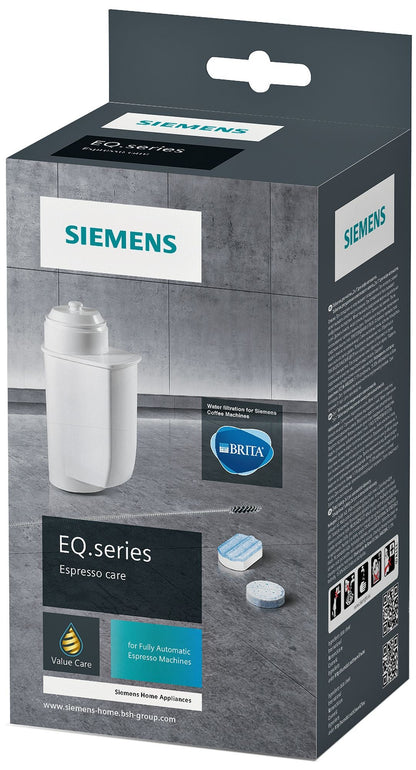 SIEMENS TZ80004 Pflegeset: Reiniger & Entkalker für Kaffeevollautomaten mit Brita Intenza Filter