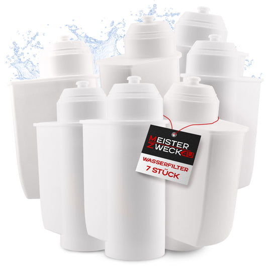 MEISTERZWECK4U - 7 Stück Ersatz Wasserfilter für Siemens EQ-Series, Supresso & Bosch Kaffeevollautomaten - Brita Intenza Filtersystem - Filterpatrone für Kalkschutz, Geruchs & Geschmacksverbesserung