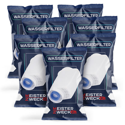 MEISTERZWECK4U - 7 Stück Ersatz Wasserfilter für Siemens EQ-Series, Supresso & Bosch Kaffeevollautomaten - Brita Intenza Filtersystem - Filterpatrone für Kalkschutz, Geruchs & Geschmacksverbesserung